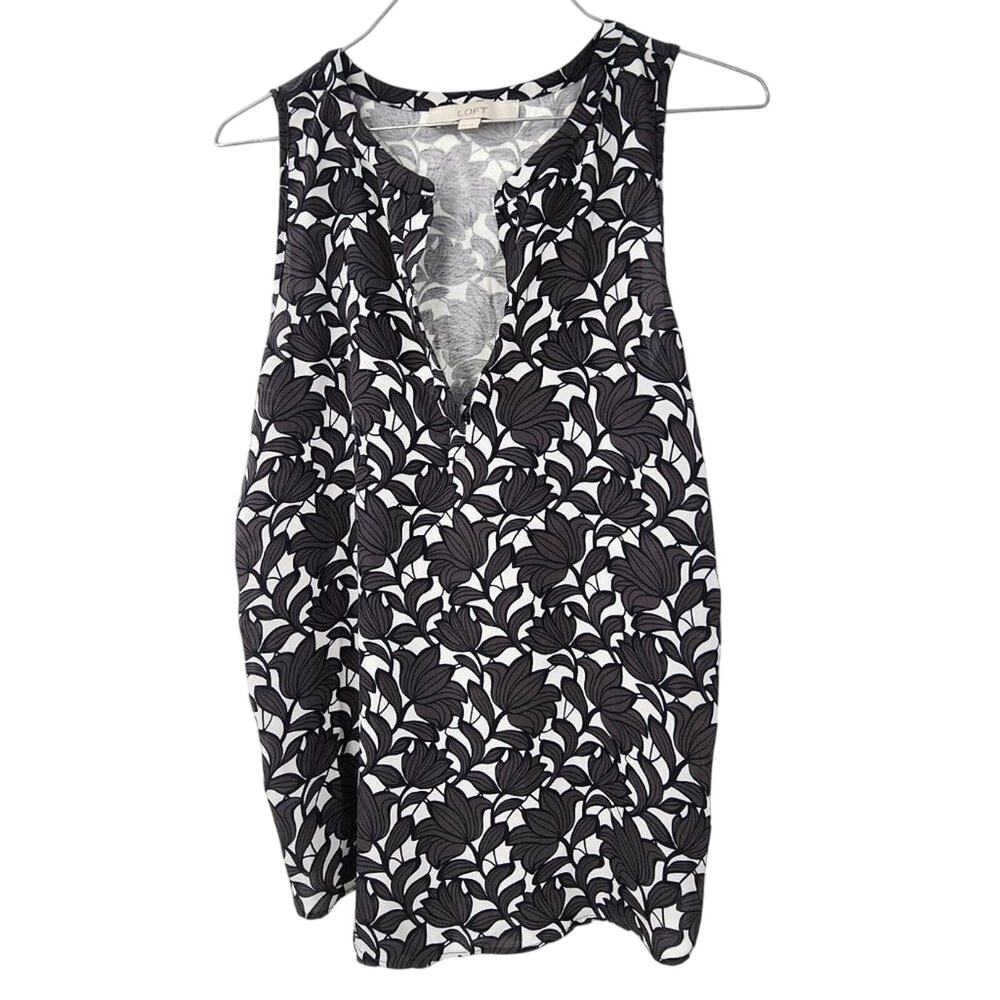 LOFT Sleeveless Floral Tank Top Womens Size XS